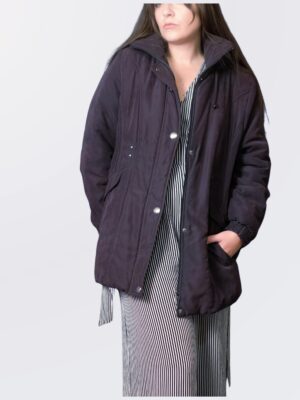 Vintage Dark Gray Light Jacket | 90s Minimalist Windbreaker Style Coat