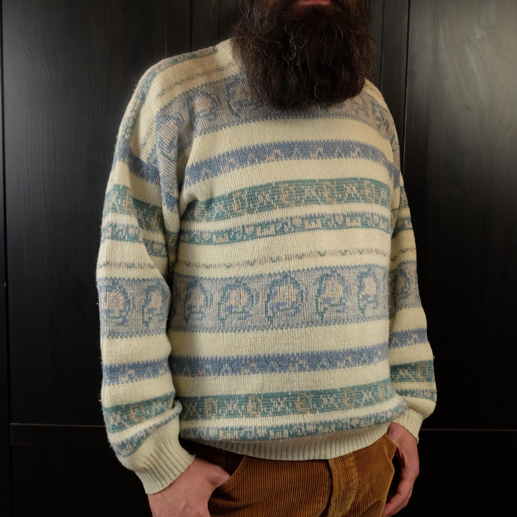 Vintage Striped Crewneck Pastel Retro Sweater